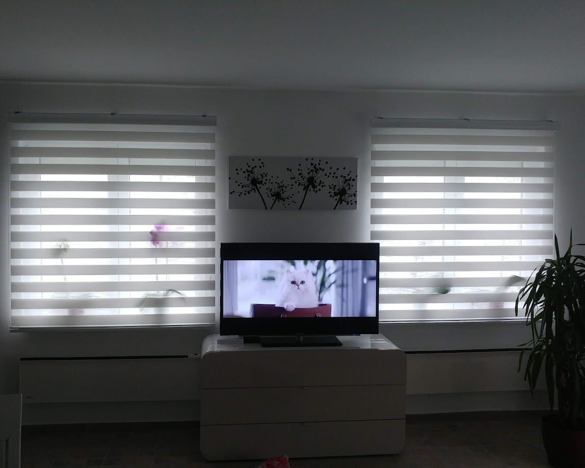 Zebra braon zavese na terasi