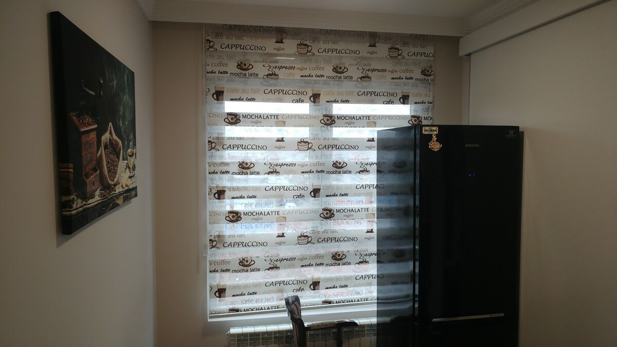 Zebra Cappuccino print zavese